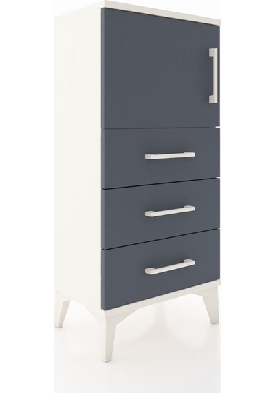 Arges Komodin Tek Raflı 3 Çekmeceli Tek Kapaklı 44x30x96 Aytaşı-antrasit Aytası Arges Komodin Tek Raflı 3 Çekmeceli Tek Kapaklı 44x30x96 Aytaşı-antrasit Aytası