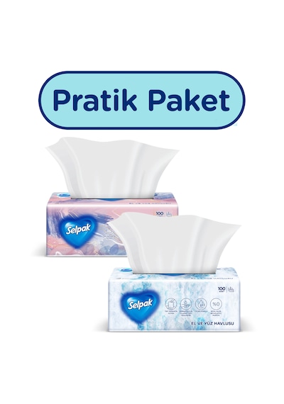 Selpak El ve Yüz Havlusu 12 x 100'lü