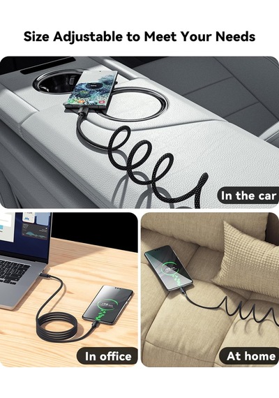 Usb C'den Usb C'ye Şarj Kablosu 100w, Manyetik Spiral Kablo, Pd Hızlı Şarj Protokolleriyle Uyumlu, Usb2.0 480mb/s'de Veri Aktarımını Destekler, Siyah 1m, İ-phone 15 İle Uyumlu Vb. Usb C'den Usb C'ye Şarj Kablosu 100w, Manyetik Spiral Kablo, Pd Hızlı Şarj Protokolleriyle Uyumlu, Usb2.0 480mb/s'de Veri Aktarımını Destekler, Siyah 1m, İ-phone 15 İle Uyumlu Vb.
