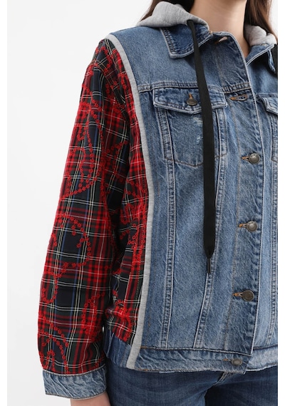 Kadın Kapüşonlu Jean Ceket 001