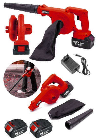 Steiner ST-88V Akülü Hava Körüğü Yaprak Üfleme Makinesi Kırmızı