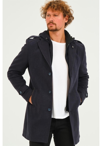 Plt8401 Dewberry Erkek Palto-Diagonal Lacivert-Diagonal Lacivert