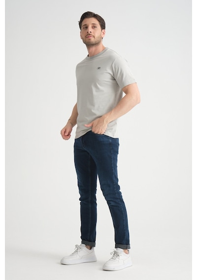 Shooter Sportwear Shooter Erkek T-shirt Nefes Alabilen Esnek Pamuklu Kumaş Regular Kalıp Minimal Logolu Gri