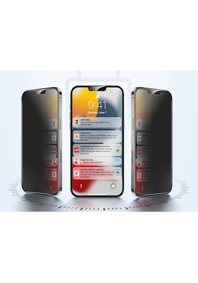 Vendas Apple  Uyumlu iPhone 13 Pro Privacy Hayalet Temperli Cam Ekran Koruyucu