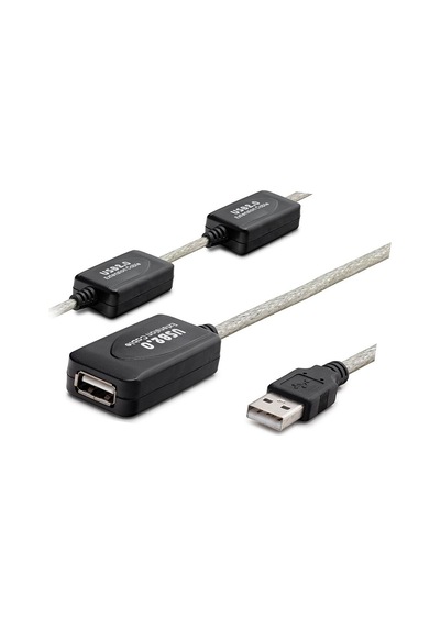 Usb Uzatma Kablosu 30 M - Silver Siyah Hdx7525 Evimdeyokyok