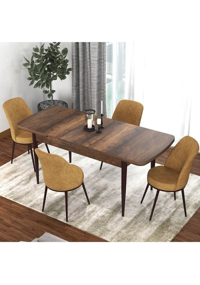 Canisa Concept Kor Serisi, 70x114 Açılabilir Yemek Masası Takımı, Barok Ahşap Desen Masa Ve 4 Cappucino Sandalye Masa Barok Sandalyeler Cappuccıno Canisa Concept Kor Serisi, 70x114 Açılabilir Yemek Masası Takımı, Barok Ahşap Desen Masa Ve 4 Cappucino Sandalye Masa Barok Sandalyeler Cappuccıno