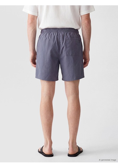 Lcw Swımwear Mor Kısa Boy Baskılı Erkek Deniz Şortu