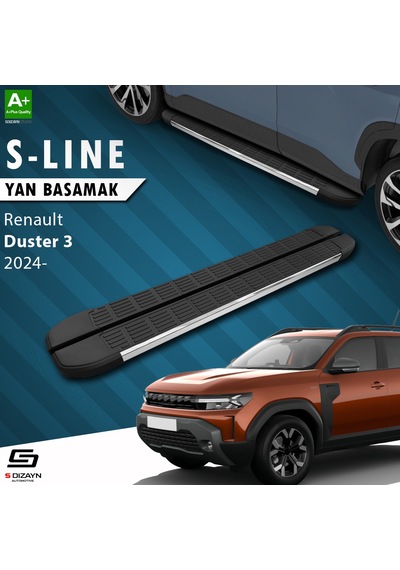 S-dizayn Renault Duster 3 S-line Krom Yan Basamak 183 Cm 2024 Üzeri A+ Kalite
