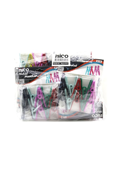 İbico İ21-101 Renkli Metal Mandal - 10'lu Paket- 12'li Paket