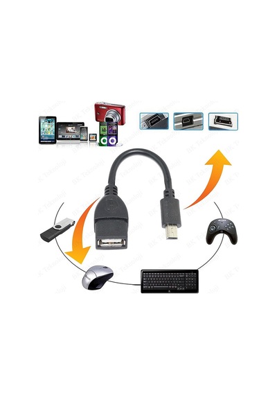 Mini Usb V3 5 Pin Otg Kablosu Usb Dişi Mini Usb Erkek