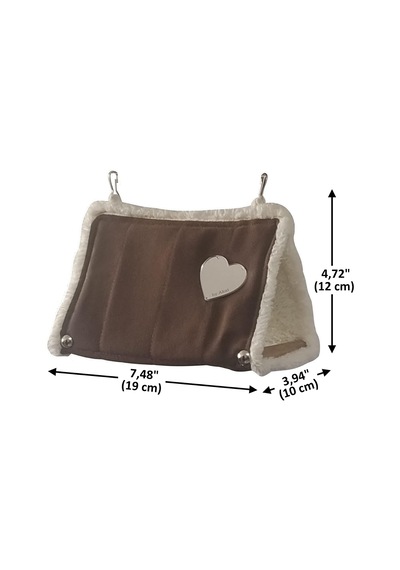 Ayrex Akat Cosy Cuddly Papağan-hamağı Küçük Boy Forpus, Sevda, Cennet. Kahverengi & Krem