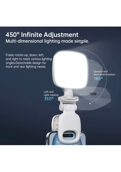 Selfie Işığı Şarjlı Çok Fonksiyonlu Mini Led Işık 3 Modlu Renk Ayarlı Telefon Tripod Uyumlu