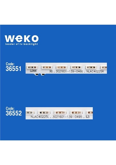 Wkset-5474 36551x1 36552x1 Nlac40225l/r 2 Adet Led Bar 64led Mavi Işıklı 64led Tvnizi Açıp İçindeki Led Barla Birebir Aynısı Olduğunu Görmeden Almayınız. Sonrasında İade Almamaktayız.