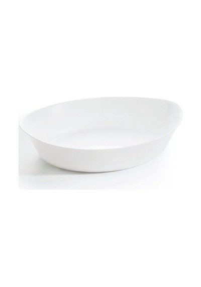 Carine Temperli Cam Oval Fırın Kabı, 32x20 Cm, Beyaz, 760g Diğer
