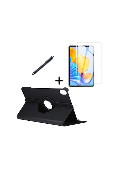 Honor Pad 8 12 Inç Uyumlu 360 Dönebilen Standlı Tablet Kılıfı Ekran Koruyucu Ve Kalem Seti Siyah