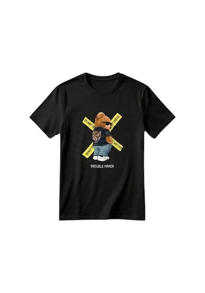 Erdem Kıds Unisex Kız Erkek Çocuk Baskılı Bisiklet Yaka Kısa Kollu Pamuklu Günlük T-shirt Trouble Maker Bear Siyah Trouble Maker Bear Siyah Erdem Kıds Unisex Kız Erkek Çocuk Baskılı Bisiklet Yaka Kısa Kollu Pamuklu Günlük T-shirt Trouble Maker Bear Siyah Trouble Maker Bear Siyah