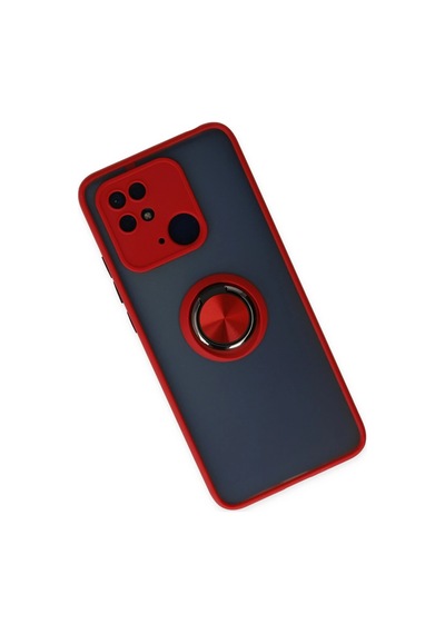 Newface Xiaomi Poco C40 Kılıf Montreal Yüzüklü Silikon Kapak Semeglbl - 72 - Kırmızı