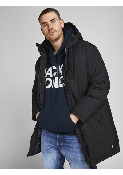 Jack & Jones Jack&Jones Kapüşonlu Büyük Beden Lacivert Erkek Sweatshirt 12163777 Lacivert