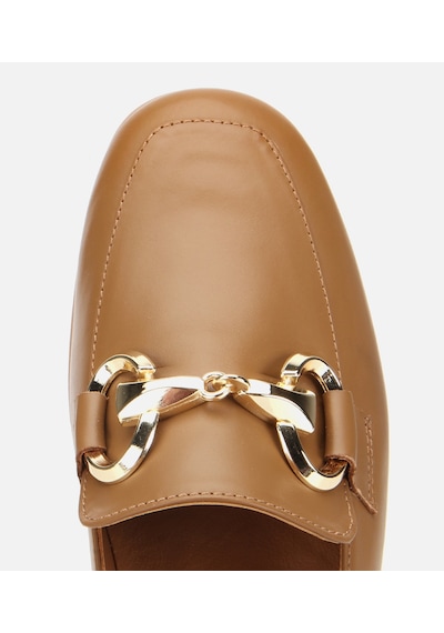 Hotiç Kadın Deri Kahverengi Tokalı Klasik Loafer