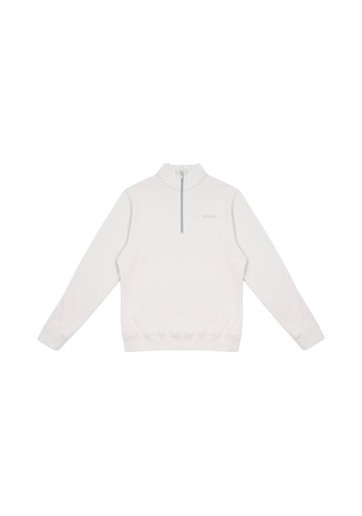 Beord Taş %100 Pamuk Yarım Fermuarlı Sweatshirt Bzt1-134