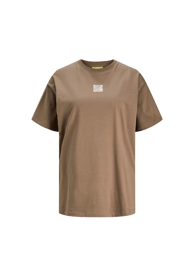 Jjxx Sıfır Yaka Rahat Kesim Kahverengi Kadın T-shirt 12241199 001