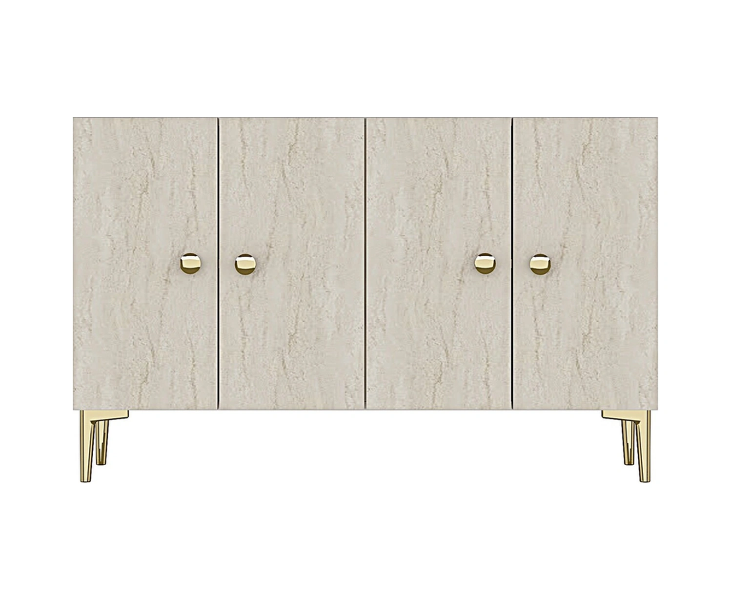 Ka1204btg Sımple120 Konsol, Kahve Köşesi Ve Tv Sehpası Beyaz-traverten-gold 120cm Beyaz