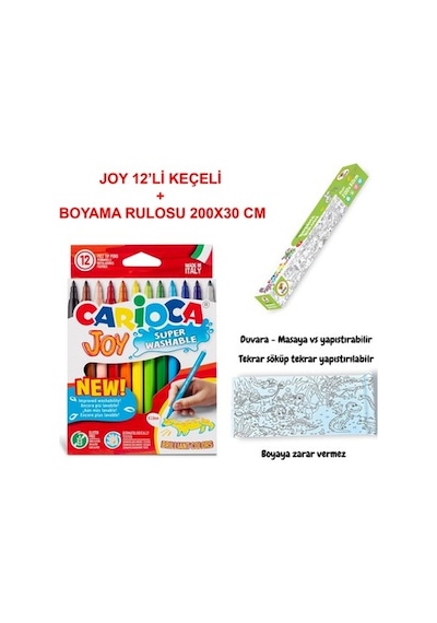 Dinazor Temalı Boyama Seti, 12'li Keçeli Ve Lino İçin