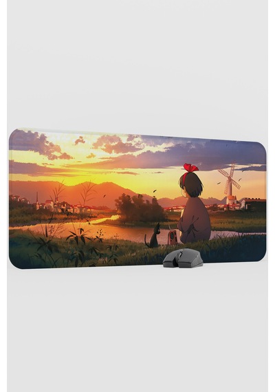 Kiki's Delivery Service Anime V3 - 90x40 Xxl Gaming Kauçuk Kaymaz Taban Mouse Pad Fare Altlığı