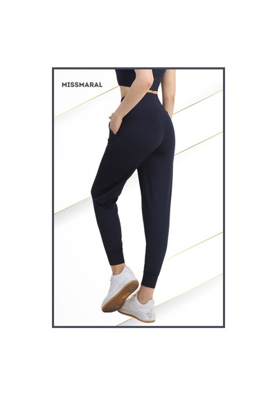 Yüksek Bel Jogger Tayt Rahat Kalıp Çift Yan Cepli Spor Görünüm Trend Jogger Lacivert 106103 Lacivert