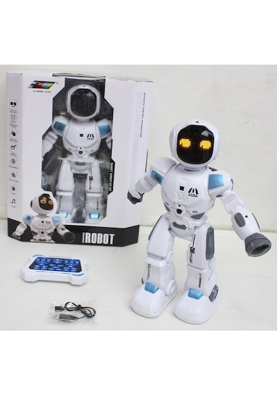 Büyük Uzaktan Kumandalı Beyaz Robot - Mavi Su Dünyası