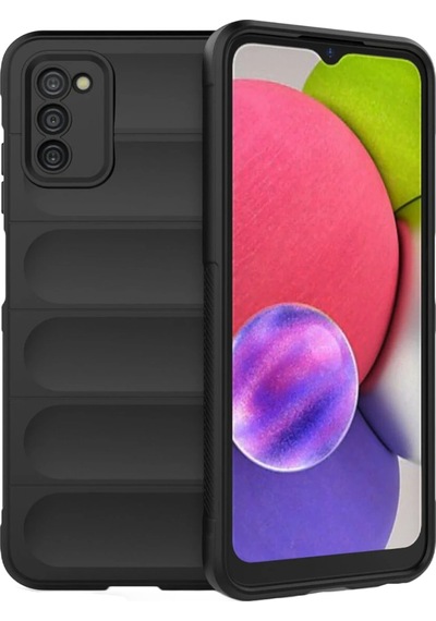 Gld-spt- Newface Samsung Uyumlu Galaxy A03s Kılıf Optimum Silikon - Siyah