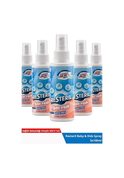 Resteril Alkolsüz Bebek Çocuk Alanı Dezenfektan Hijyen Spreyi 500 ML
