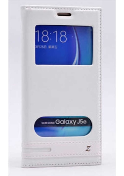 Galaxy Uyumlu J5 2016 Kılıf Elite Kapaklı Suni Deri Kılıf