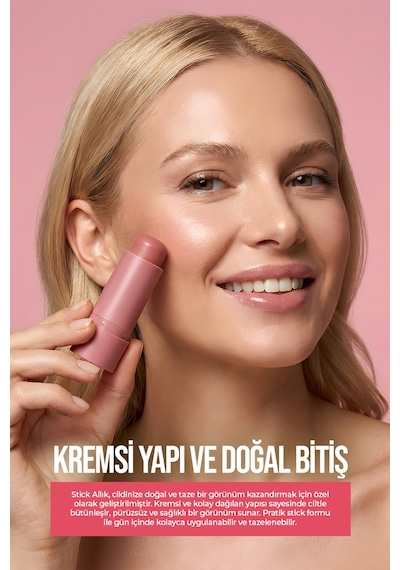 New Well Stick Blush Tone Touch Dusty Rose 02 Stick Allık 00
