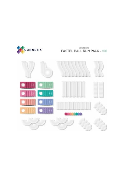 Connetix Pastel Ball Run Set - 106 Parça Con-eu-p106br