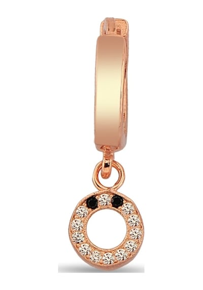Ö Harfi Sallantılı 925 Ayar Gümüş Rose Tek Küpe - 12084102 Rose Gold