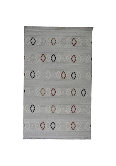 Arma Serisi Multi Renkli Baklava Desenli Modern Halı Mc 383 Çok Renkli