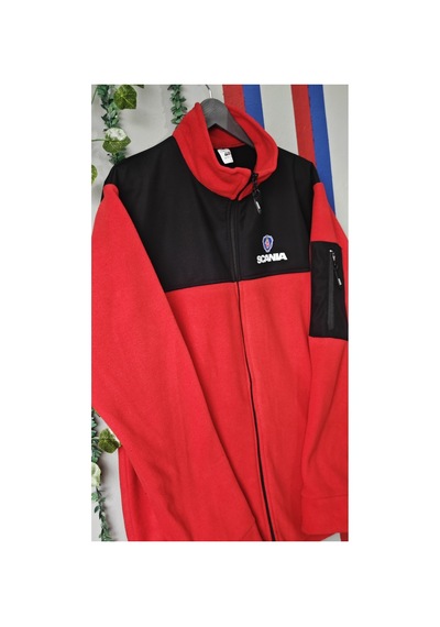 Scania Baskılı Kaliteli Softsheel Polar Ceket Kırmızı