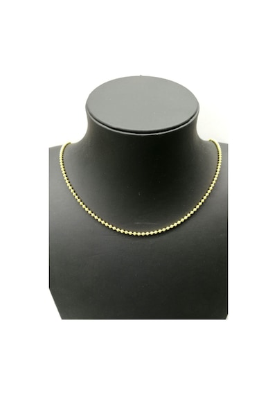 Omar Silver Unisex Top 2,5 Mm Gold Altın Kaplama Gümüş Kolye Zinc