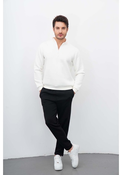Dı Lorıa Sevgili Kombin 4 Lü Kadın&erkek Siyah-beyaz Sweatshirt Pantolon Alt-üst Takım Siyah - Beyaz