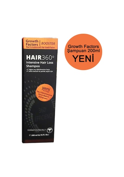 Hair 360 Growth Factors Booster Dökülme Karşıtı Şampuan 200 ML