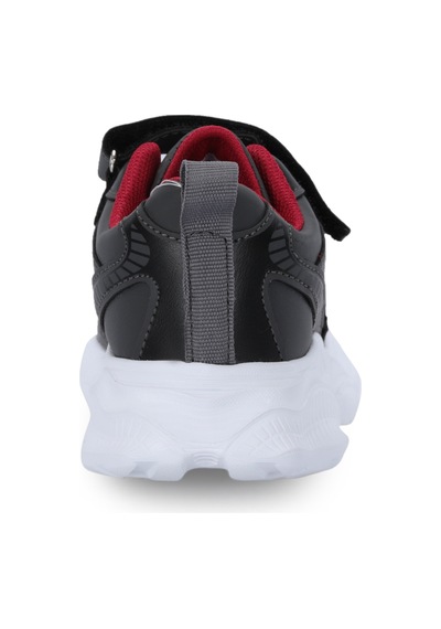 Slazenger Fıffy Unisex Çocuk Cırtlı Koyu Gri / Kırmızı Günlük Spor Ayakkabısı Koyu Gri - Kırmızı