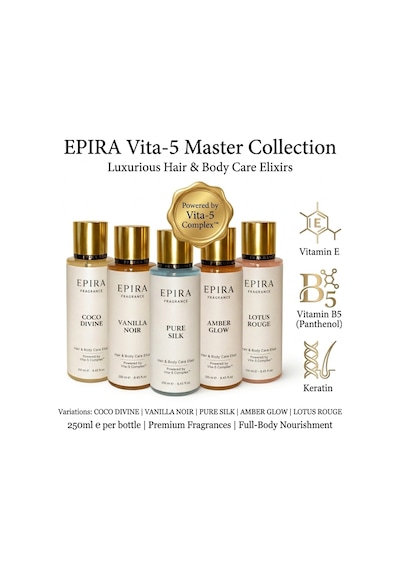 Epıra Vanilla Noir Gurme Vanilya Saç Ve Vücut Spreyi - Vita-5 Complex İle Güçlendirilmiş Yoğun Kalıcı Ve Vitaminli Bakım 250ml