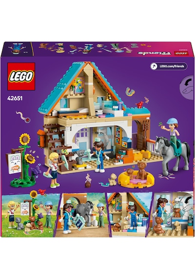 LEGO® Friends At ve Evcil Hayvan Veteriner Kliniği 42651 - 7 Yaş ve Üzeri Çocuklar için Yaratıcı Oyuncak Yapım Seti (428 Parça)