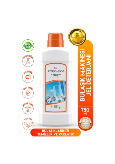 Doğal Biyomoleküler Jel Bulaşık Makinesi Deterjanı 750 Ml