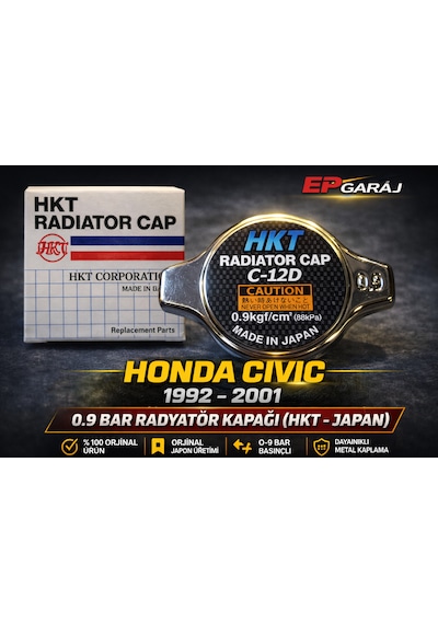 Honda Civic 1992 2001 0.9 Bar Hkt Radyatör Kapağı Japon