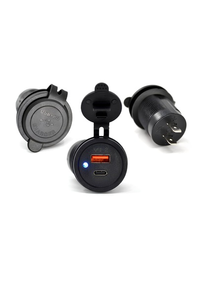 12v 24v Dc Usb 3,1a Type-c Pd Şarj Port Yuvarlak