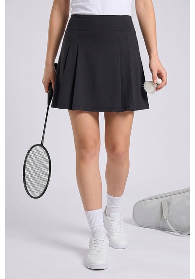 Tommylıfe Siyah Yüksek Bel Kadın Tenis Etek - 94690