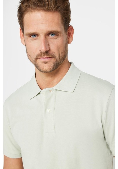 Tudors Erkek Slim Fit Dar Kesim %100 Pamuk Düz Pike Gri Polo Yaka Tişört-30537 Gri