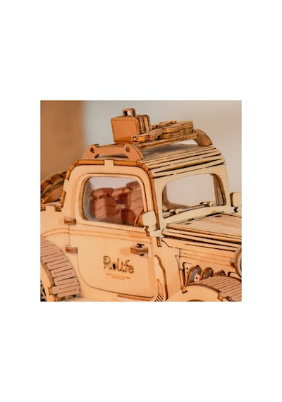 Vintage Car 3d Puzzle Ahşap Minyatür Maket Kiti Dıy Kendin Yap